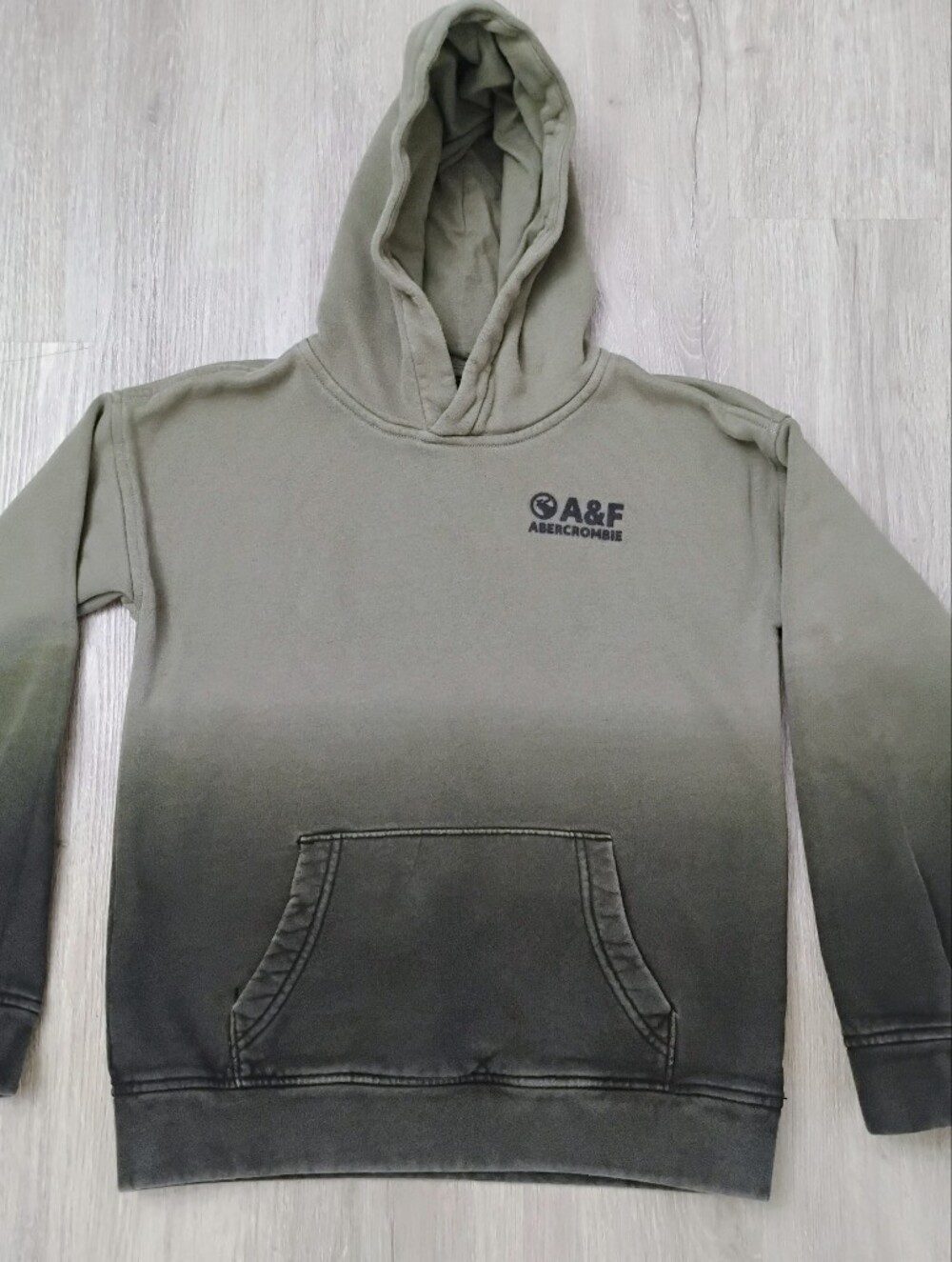 Abercrombie Kids Ombre Wash Green Hoodie  Size 11/12 Y